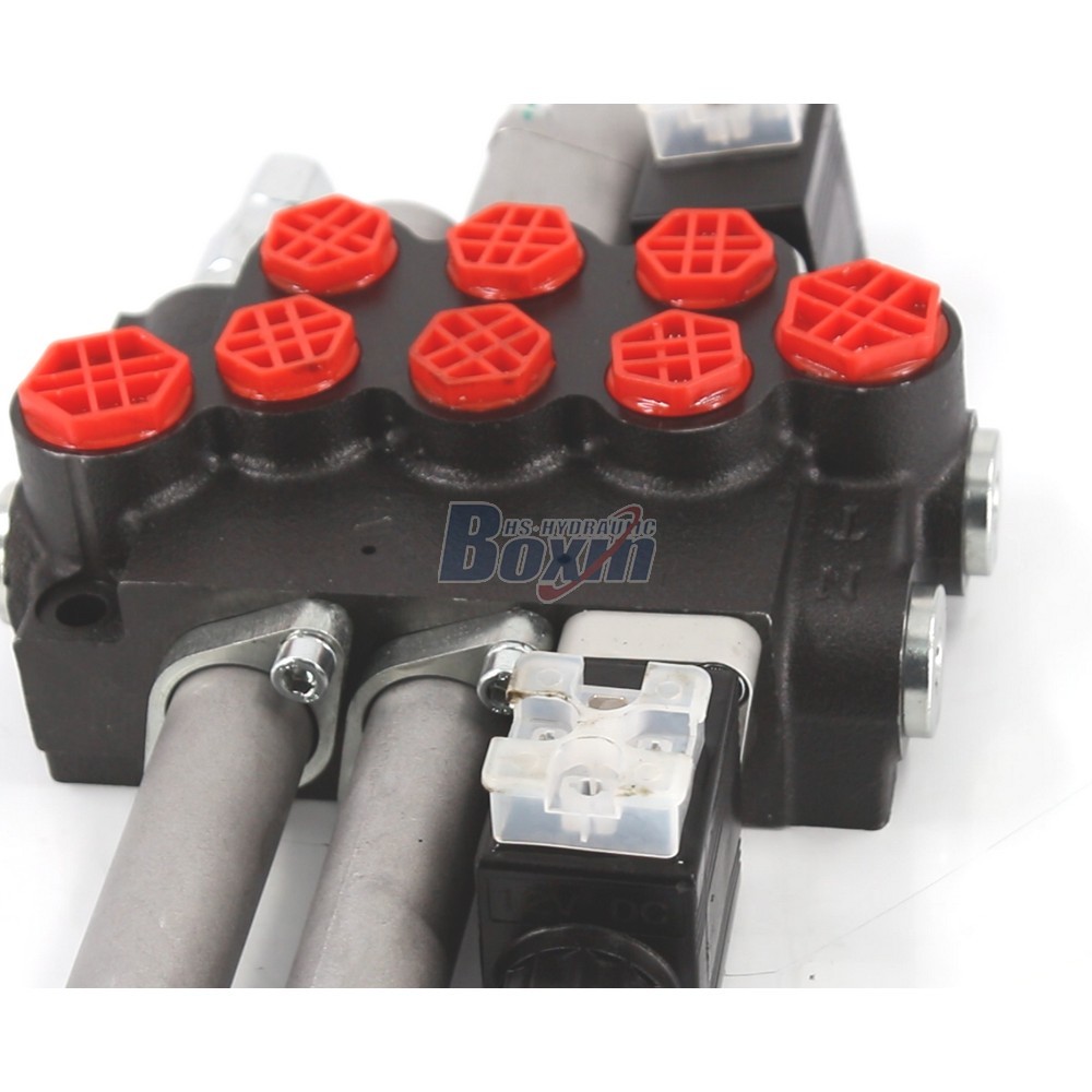 Industrial Solenoid and Cable Actuated 3 Spool Hydraulic Valve detail image